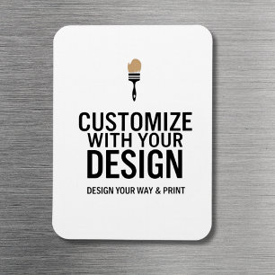 Custom Minimalist Personalized Company Branded  Magnet