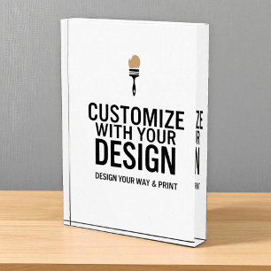 Custom Minimalist Personalized Company Branded Photo Block