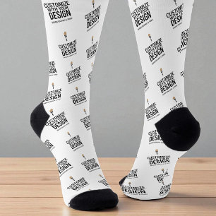Custom Minimalist Personalized Company Branded  Socks