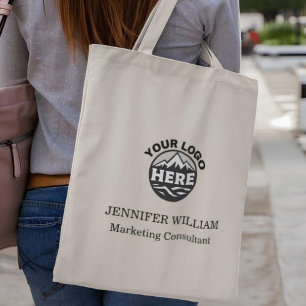 Custom  minimalist promotional Basic Business Logo Tote Bag