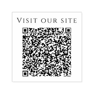 Custom Minimalist QR Code Website Business Faceboo Self-inking Stamp