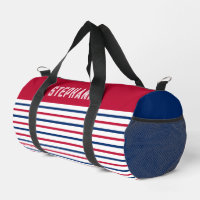 Custom Minimalist Red and Blue Stripes Modern