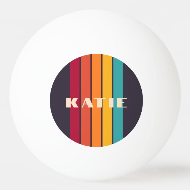 Custom Minimalist retro neutral stylish chic Ping Pong Ball (Front)