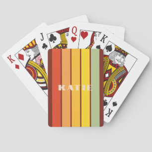 Custom Minimalist retro neutral stylish chic Playing Cards