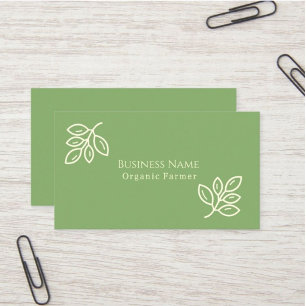 Custom Minimalist Sage Green Business Card Clean