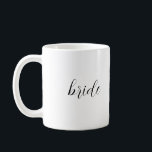 Custom Minimalist Script Bride Name Wedding Coffee Mug<br><div class="desc">Custom Minimalist Script Bride Name Wedding Mug</div>