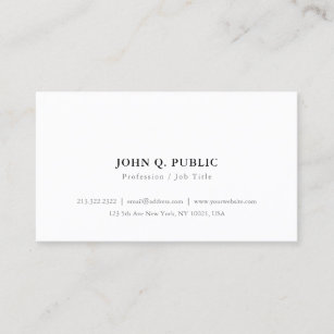 Custom Minimalist Simple Modern Elegant Template Business Card