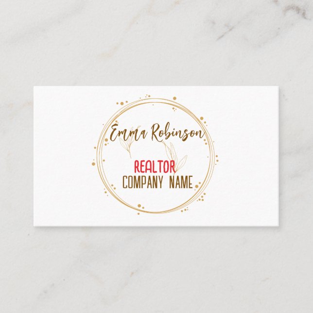 Custom Minimalist Simple Personalised Profession  Business Card (Front)