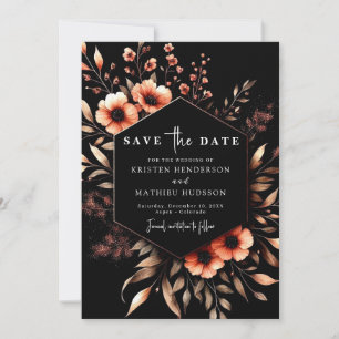 Custom Minimalist Terracotta Wedding  Save The Date