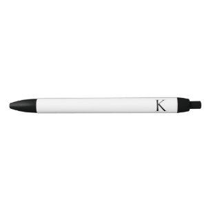 Custom minimalistic monogram black ink pen