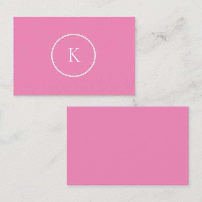 Custom minimalistic monogram business card (Front/Back)