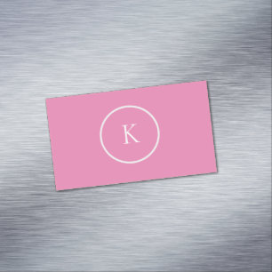 Custom minimalistic monogram magnetic business card