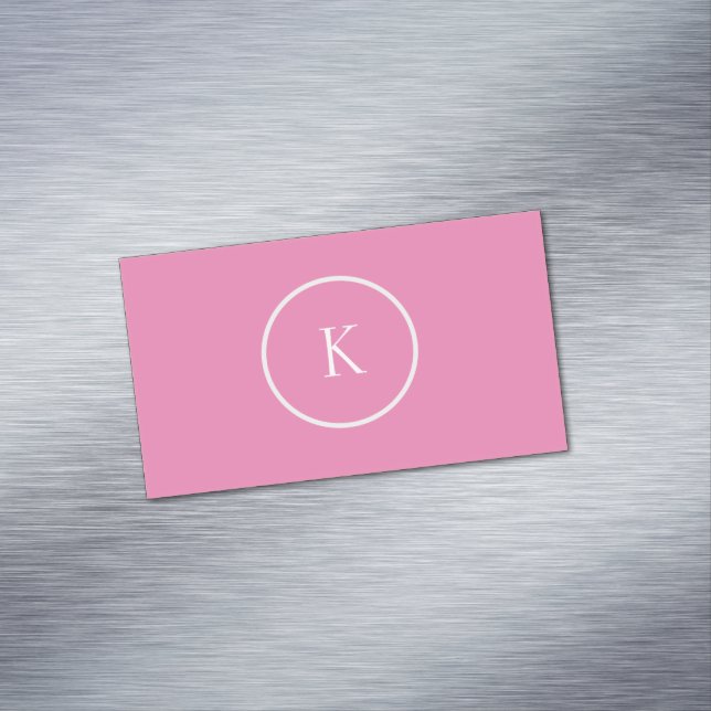 Custom minimalistic monogram magnetic business card (In Situ)