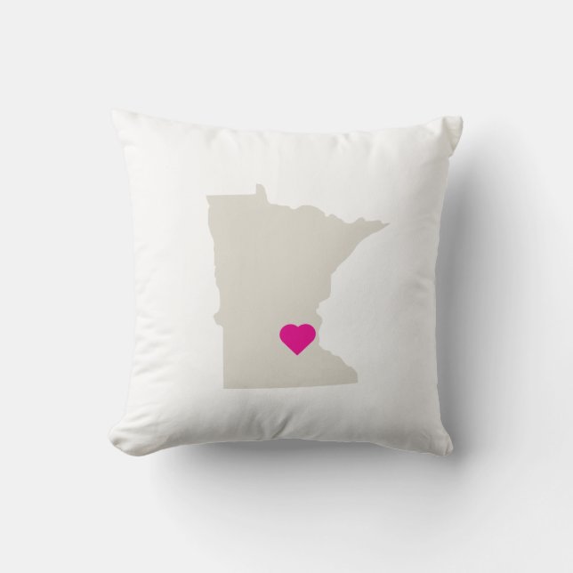Custom Minnesota State Love Reversible Pillow (Front)