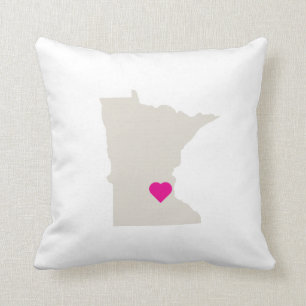 Custom Minnesota State Love Reversible Pillow
