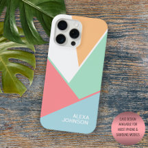 Custom Mint Green Light Blue Blush Pink Block Art