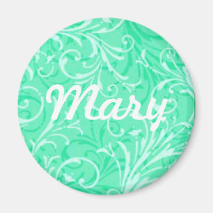 Custom Mint Green Ornamental Magnet