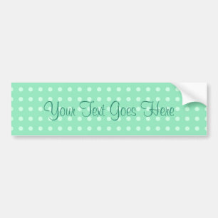 Custom Mint Green Template Dots Rustic Polka Bumper Sticker
