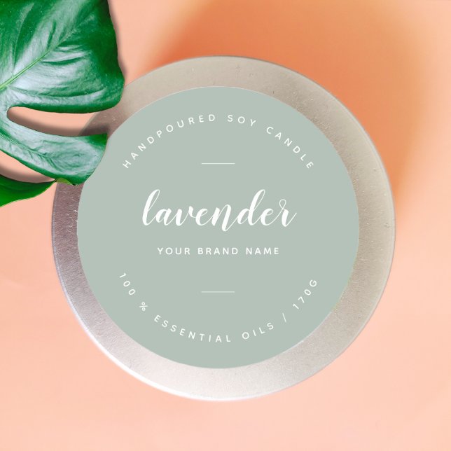 Custom mint packaging candle product label (Creator Uploaded)