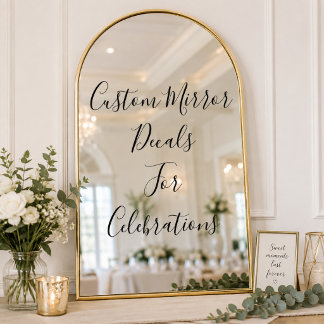 Custom Mirror Decal – Personalised Wedding Decal