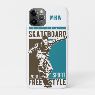 Custom mnogram Skateboarding phone cases