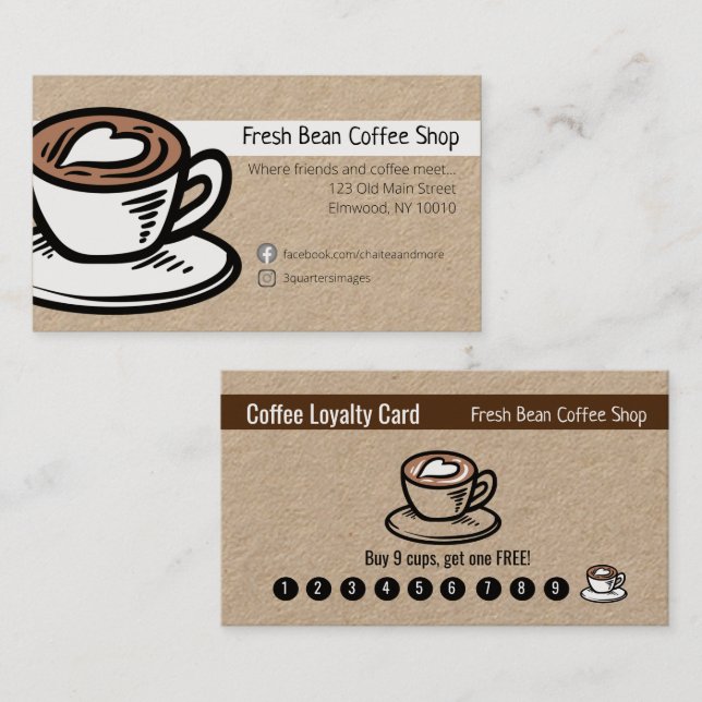 Custom Mobile Coffee Truck Business Card (Front/Back)