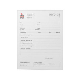 Custom Mobile Notary Invoice Template Checklist Notepad