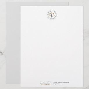 Custom Mobile Notary Legal Signing Grey Gold Letterhead