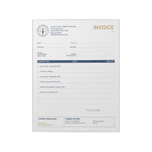Custom Mobile Notary Legal Signing invoice Notepad