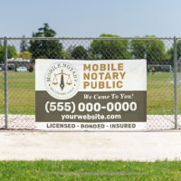 Custom Mobile Notary Legal Signing Khaki Gold