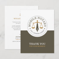 Custom Mobile Notary Legal Signing Khaki Gold
