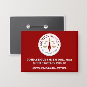 Custom Mobile Notary Legal Signing Red Gold