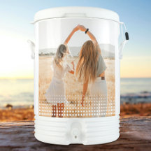 Custom Modern 2 Photo Family Igloo Ten Gallon