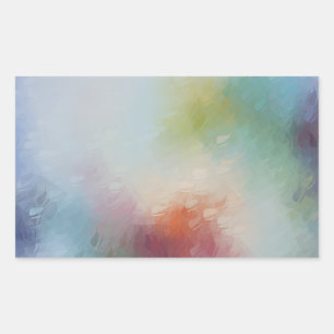 Custom Modern Abstract Art Colourful Blank Templat Rectangular Sticker