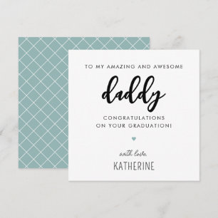 Custom Modern and Cute Daddy Graduation Card