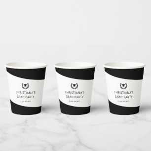 Custom Modern and Minimalist Graduation Party Paper Cups