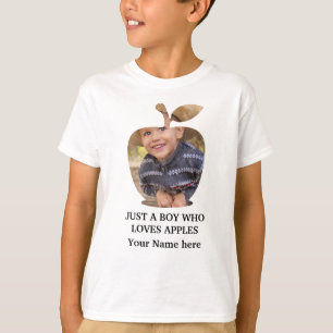 Custom modern apple fruit photo template T-Shirt