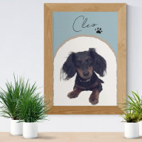 Custom Modern Arch Pet Portrait Art Print