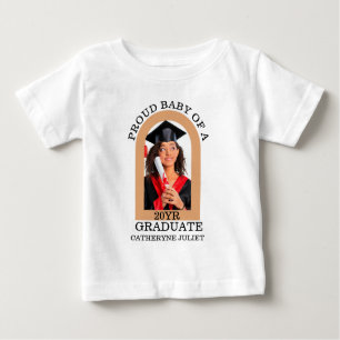 Custom Modern Arch Photo proud baby graduation Baby T-Shirt