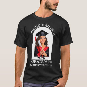 Custom Modern Arch Photo proud dad graduation T-Shirt