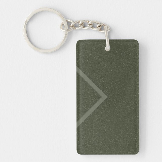 Custom Modern Arrow Moss Green Acrylic Keychain (Front)