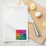 Custom Modern Best Business Company Logo Template Tea Towel<br><div class="desc">Custom Modern Elegant Best Business Company Logo Template White Kitchen Towel.</div>