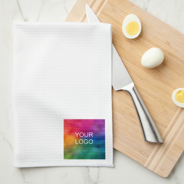 Custom Modern Best Business Company Logo Template Tea Towel (Quarter Fold)