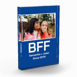 Custom modern best friend forever bff photo block