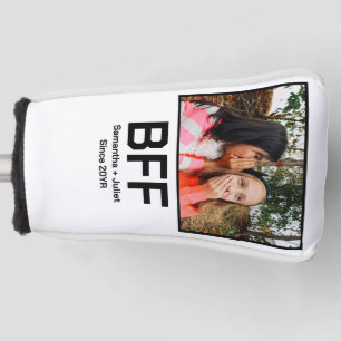 Custom modern best friend forever bff photo golf head cover