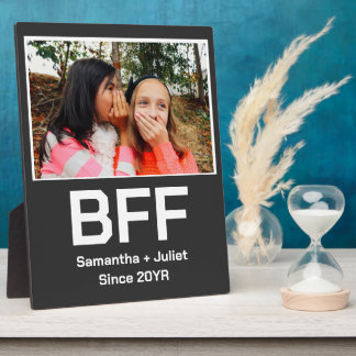 Custom modern best friend forever bff photo plaque