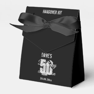 Custom Modern Black 50th Any Age Birthday Party Favour Box