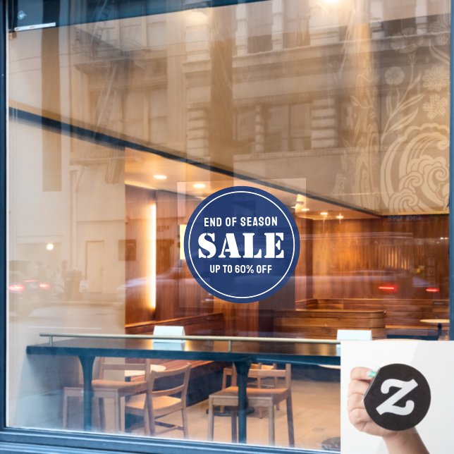 Custom Modern Blue Business Store Sale (Cafe Window)