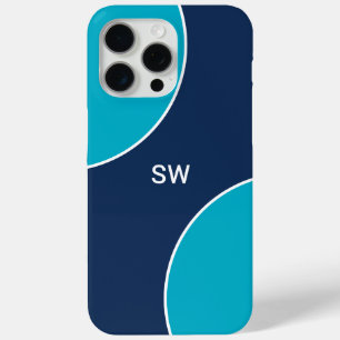 Custom Modern Blue Minimalist iPhone 15 Pro Max Case