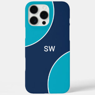 Custom Modern Blue Minimalist iPhone 16 Pro Max Case